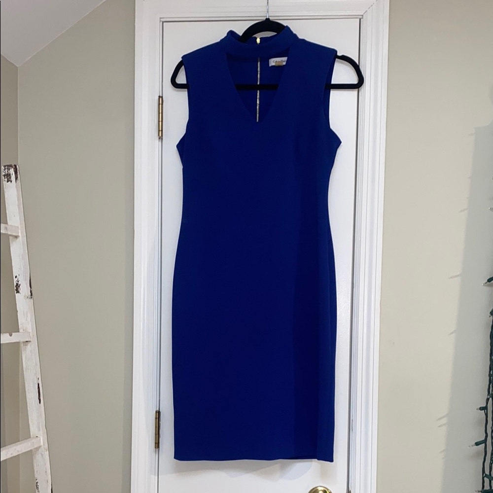 Calvin Klein Royal Blue Midi Dress